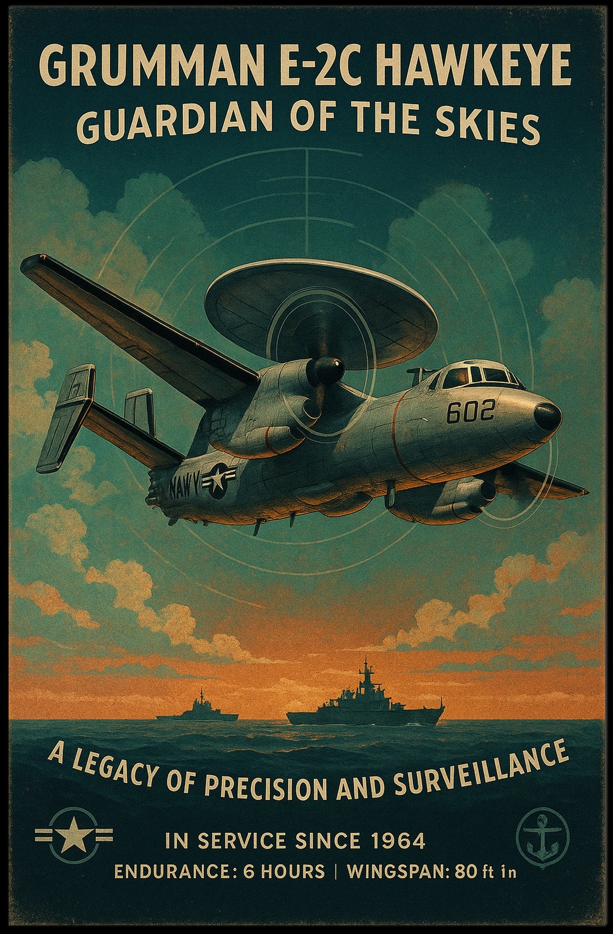 Grumman E-2C Hawkeye Guardian Of The Poster