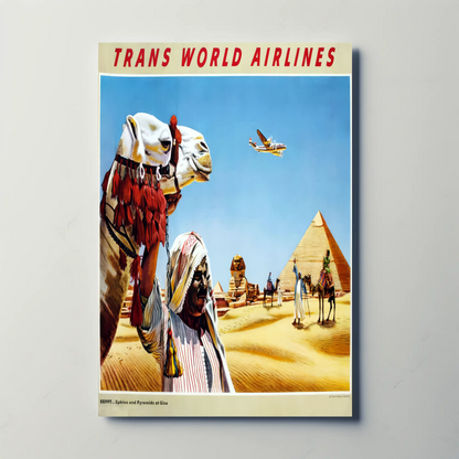 Trans World Airlines Egypt Vintage Poster