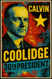 Calvin Coolidge 30th President of the United States Graffiti Pop Art Poster