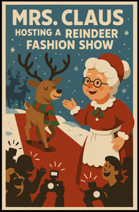 Mrs. Claus Hosts a Reindeer Fashion Show Poster