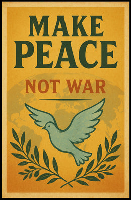 Peace Dove Vintage Poster: Make Peace Not War