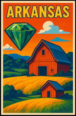 Arkansas Gemstone Landscape Poster