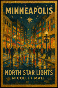 Minneapolis North Star Lights Poster