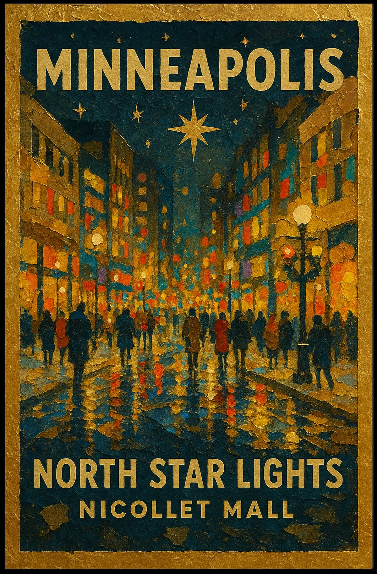 Minneapolis North Star Lights Poster