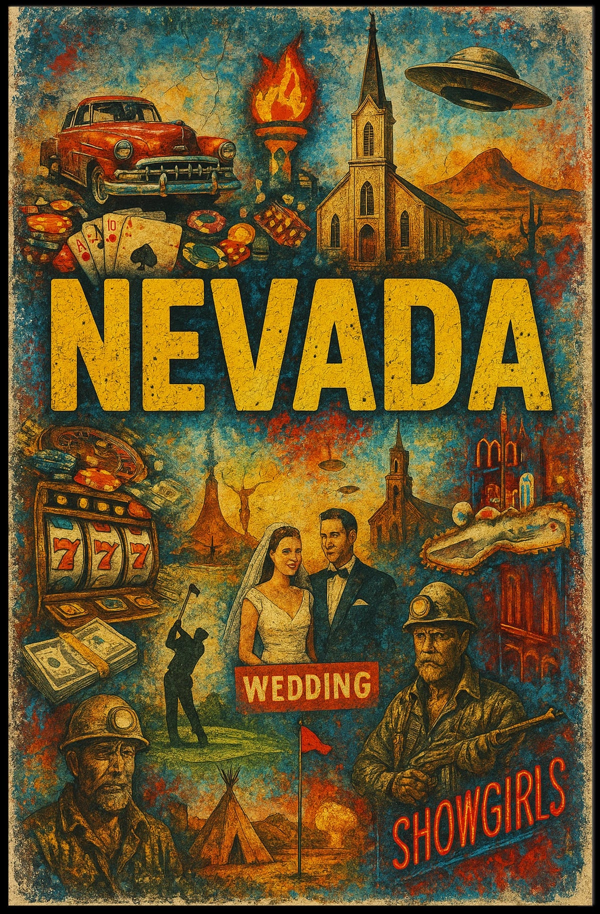 Nevada A Vibrant Tapestry Poster