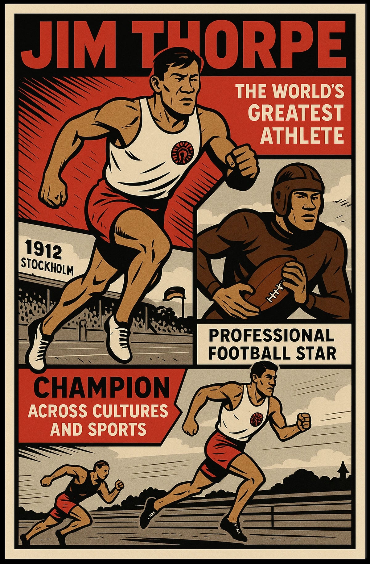 The Worlds Greatest Athlete Jim Thorpe Poster