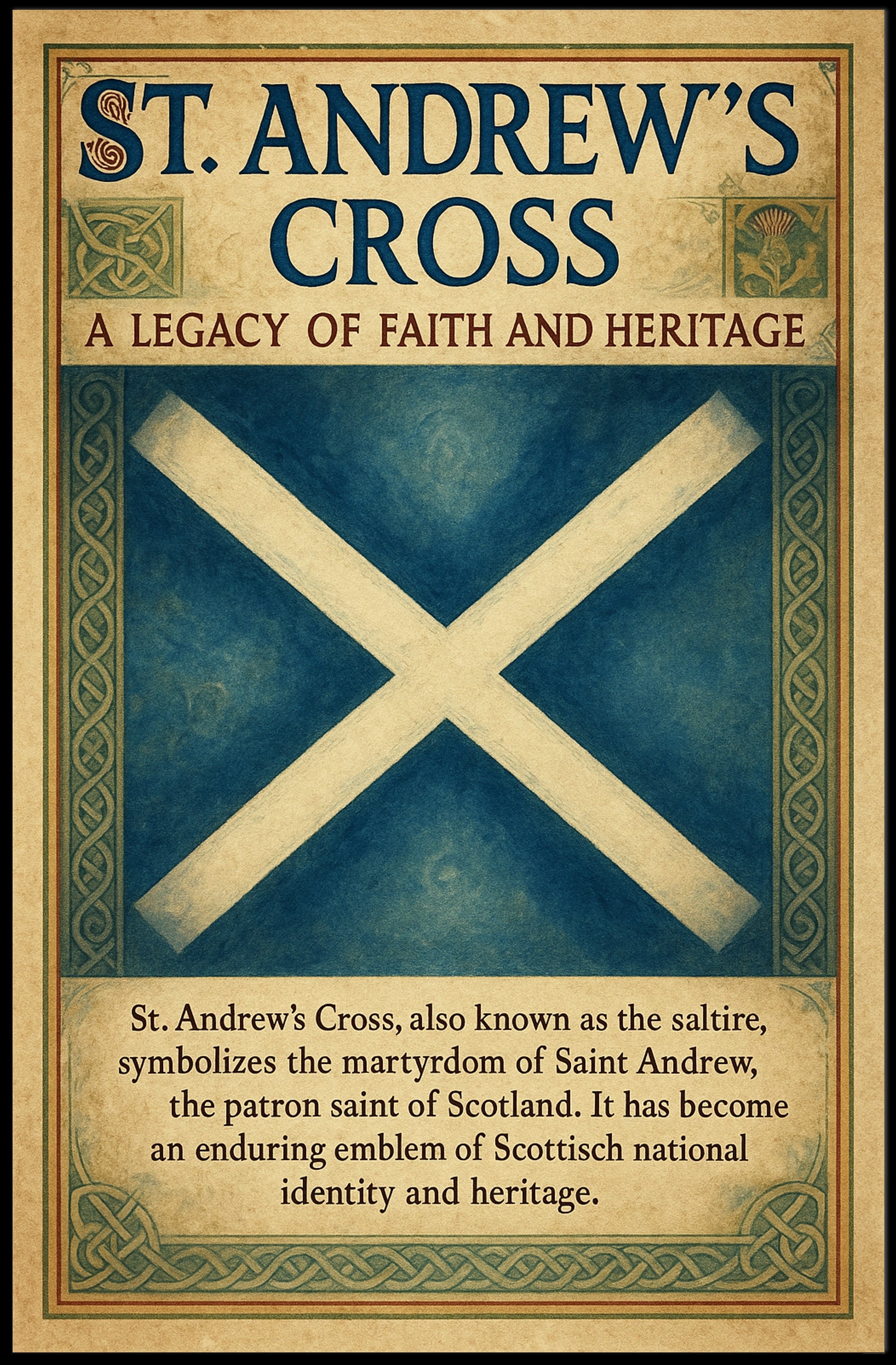 St. Andrew's Cross A Legacy of Faith and Heritage Poster PosterGoat