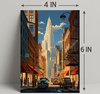 Vintage Cityscape Vintage Poster PosterGoat