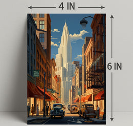 Vintage Cityscape Vintage Poster PosterGoat
