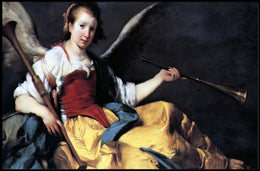 Renaissance Angel with Trumpets Fantasy or Mythology Poster