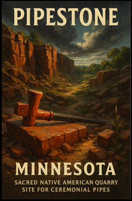Pipestone Sacred Native American Poster