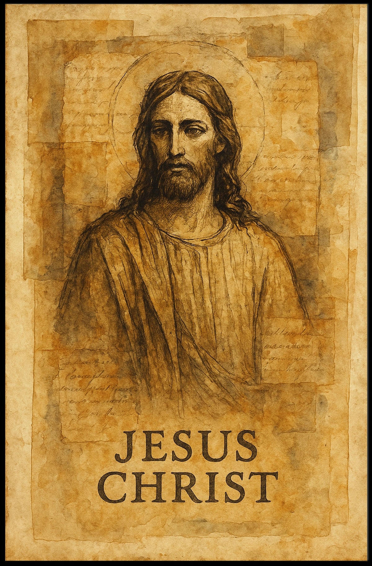 Jesus Christ Artistic Portrait Poster