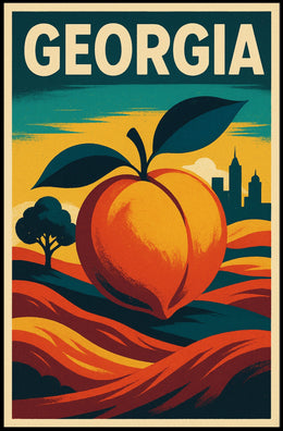 Georgia The Peach State Poster