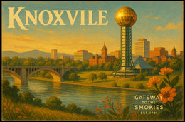 Knoxville Travel Poster Gateway to the Smokies