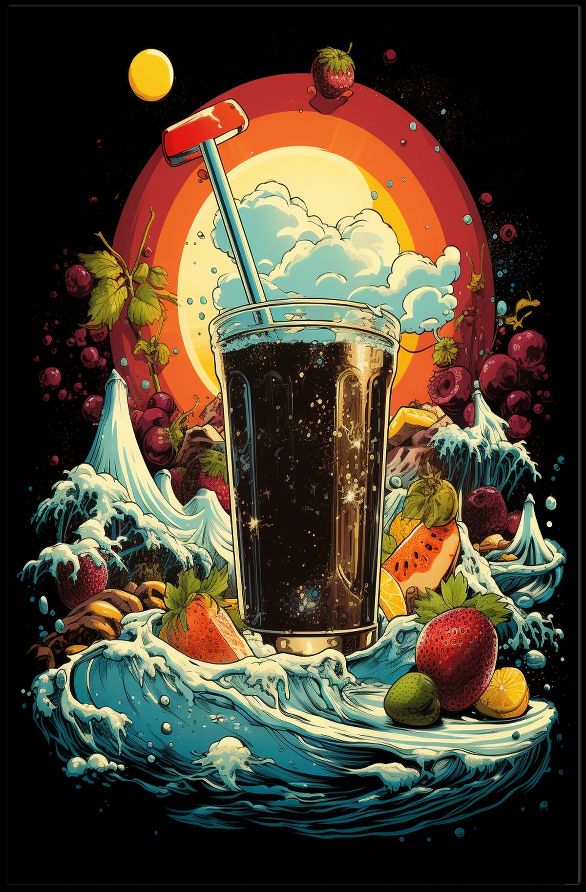 Refreshing Waves Poster