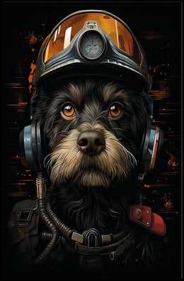 Space Explorer Dog Poster