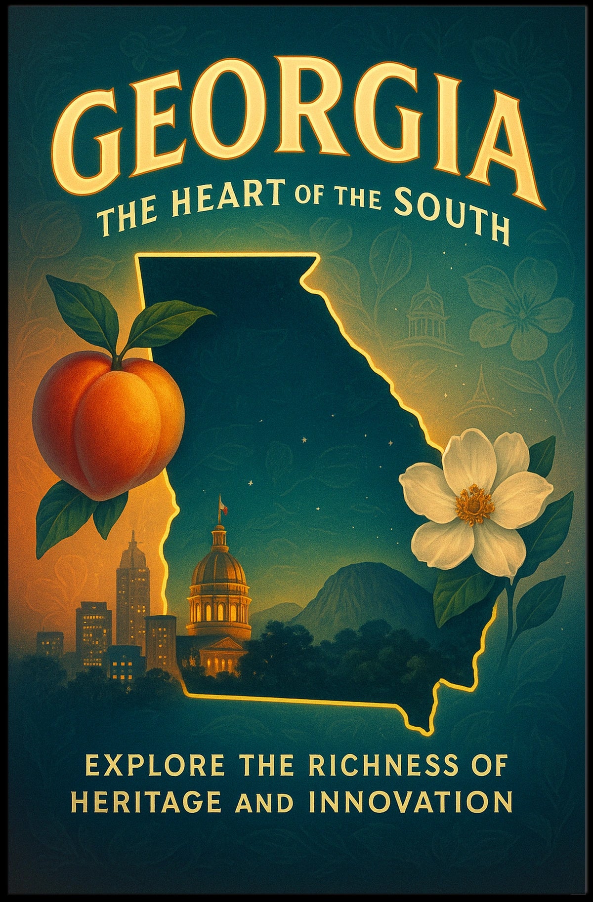Georgia The Heart Of The South Poster