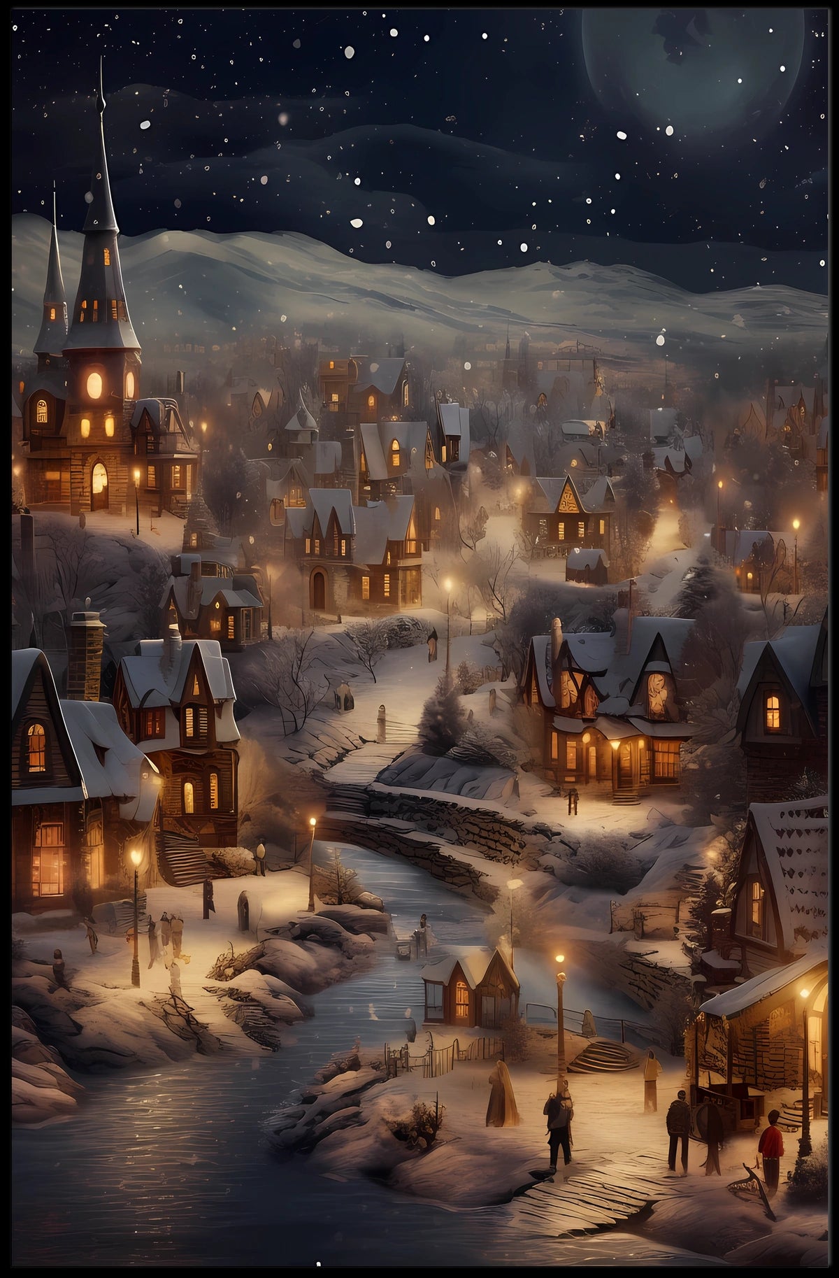 Winter Wonderland Village Poster
