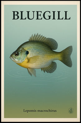 Bluegill Fish Illustration Poster
