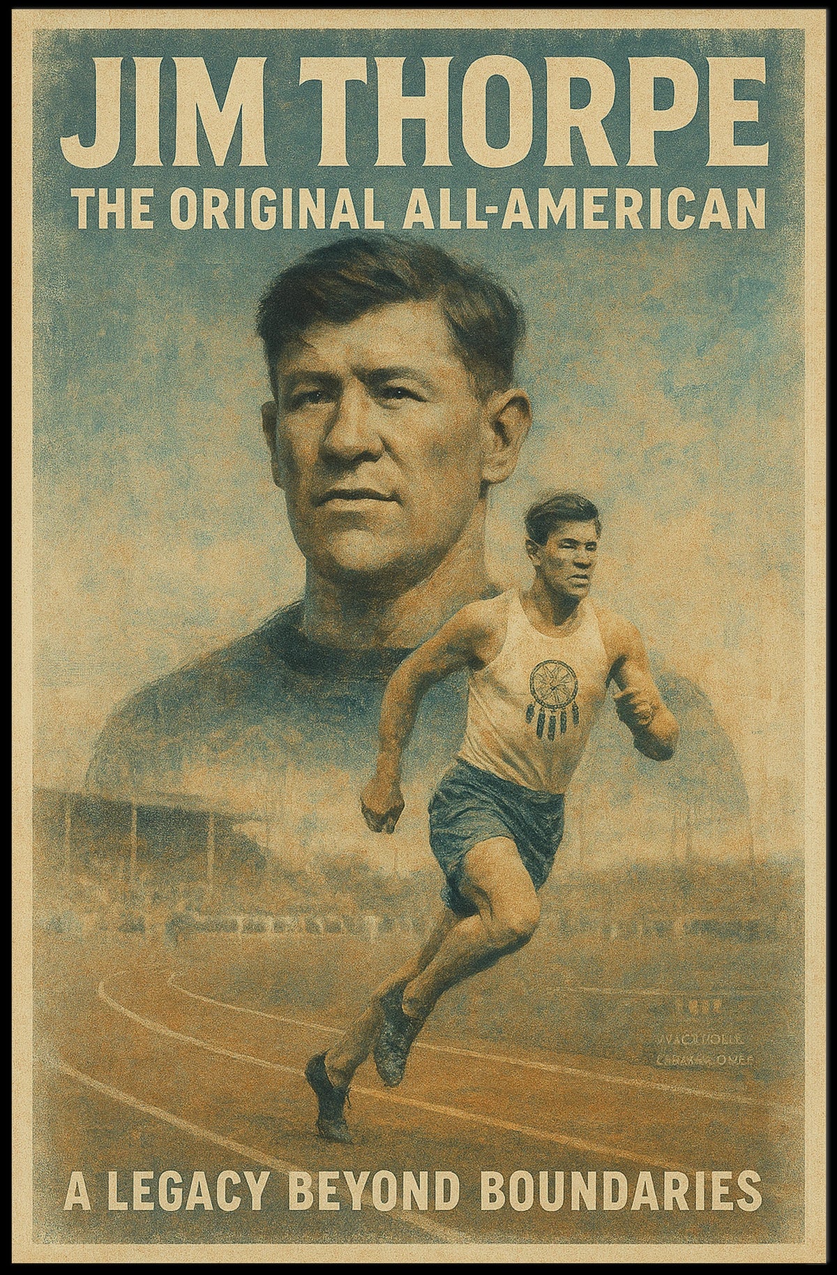 Jim Thorpe Legendary Athlete Poster