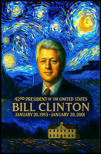 Bill Clinton 42nd President of the United States Presidential Masterpiece Series Poster