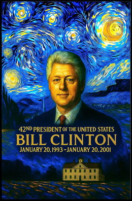 Bill Clinton 42nd President of the United States Presidential Masterpiece Series Poster