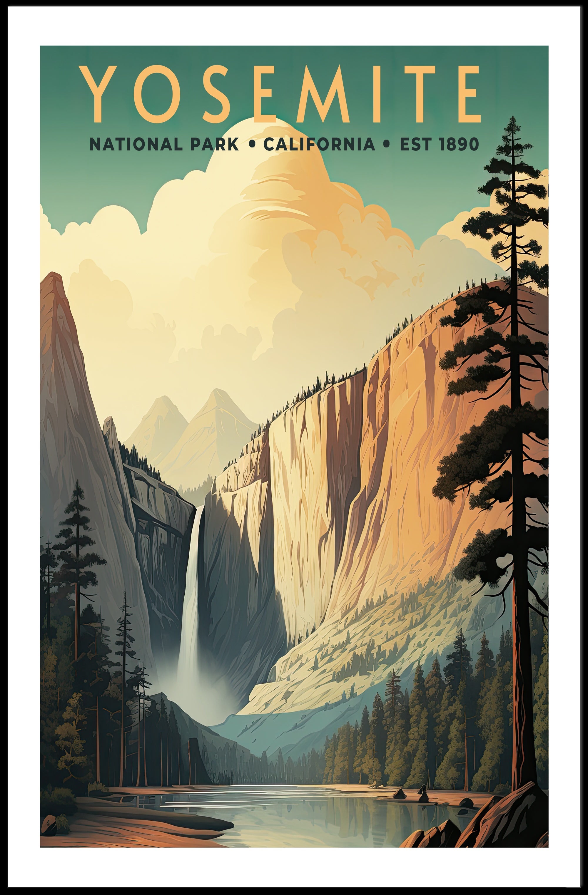 Yosemite National Park Vintage Poster Print