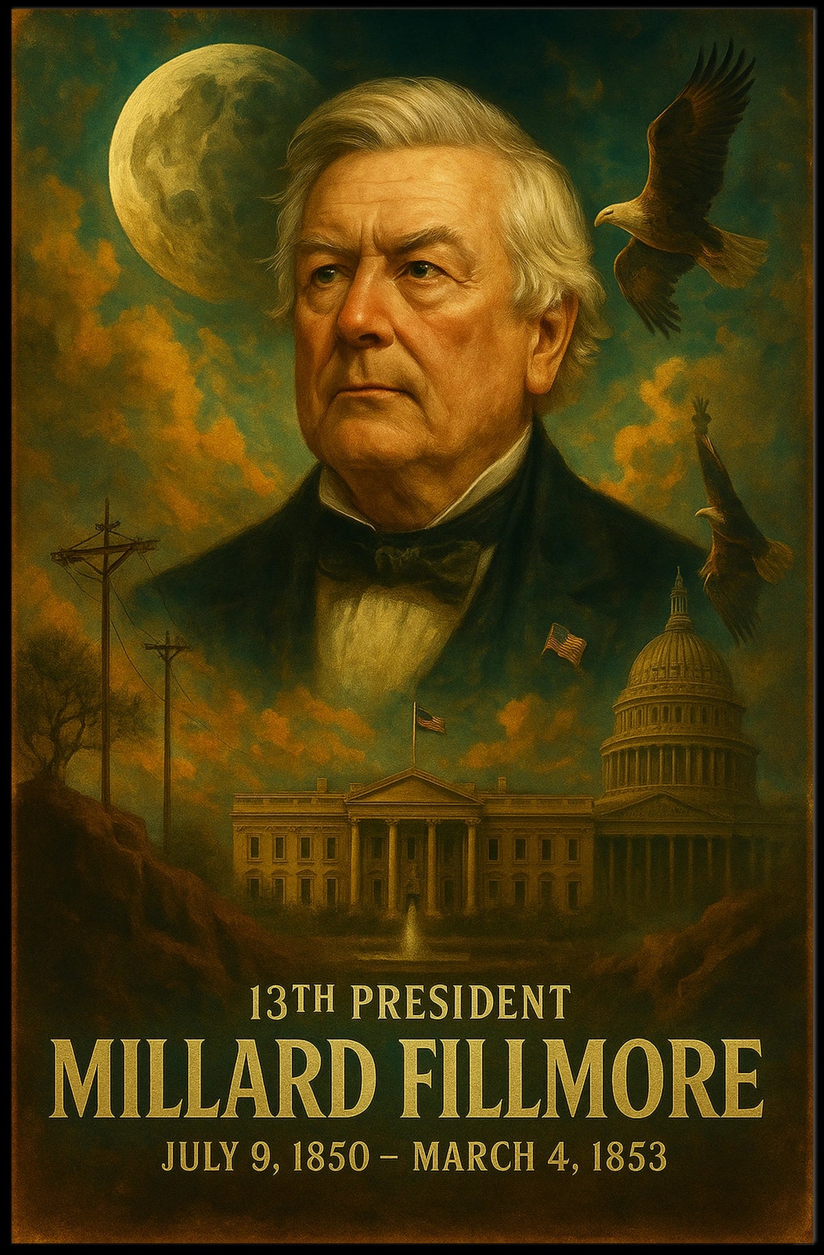 Millard Fillmore 13Th President Poster