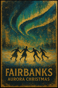 Fairbanks Aurora Christmas Poster