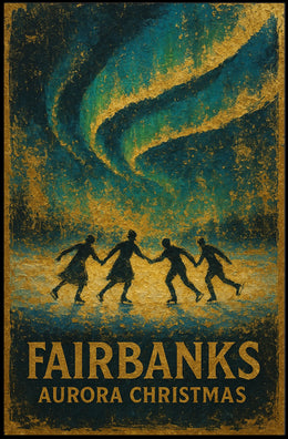 Fairbanks Aurora Christmas Poster