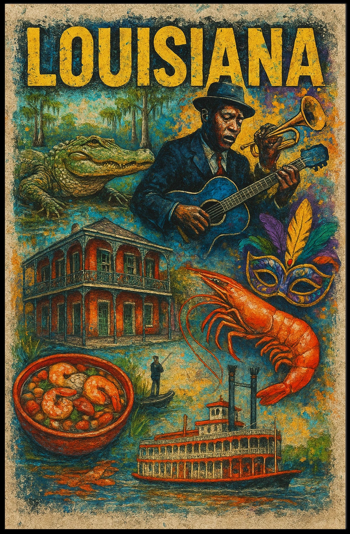 Louisiana Culture and Heritage Poster