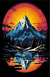 Majestic Mountain Reflection Poster