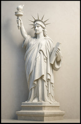 Statue of Liberty Marble Art Historical or Presidential Poster