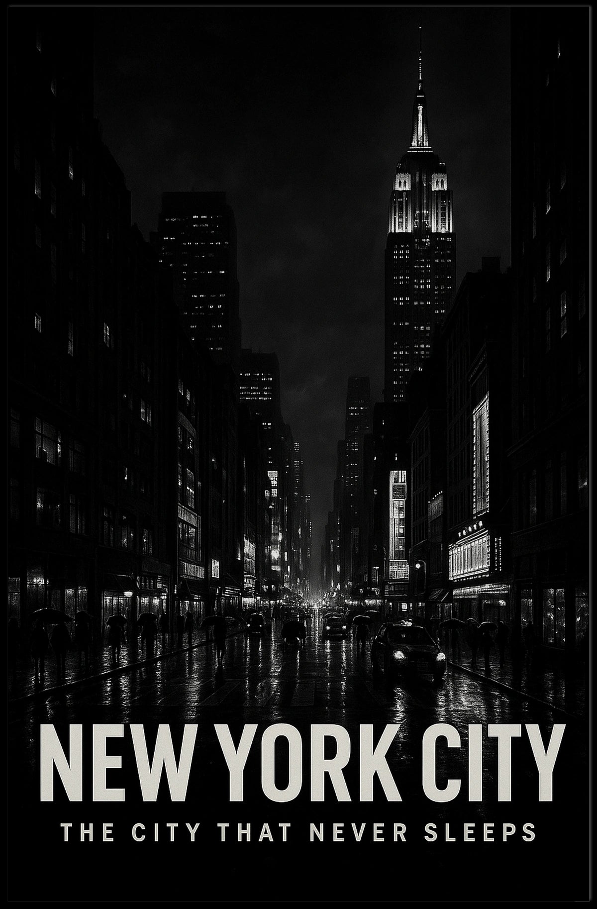 New York City The City That Never Sleeps Poster