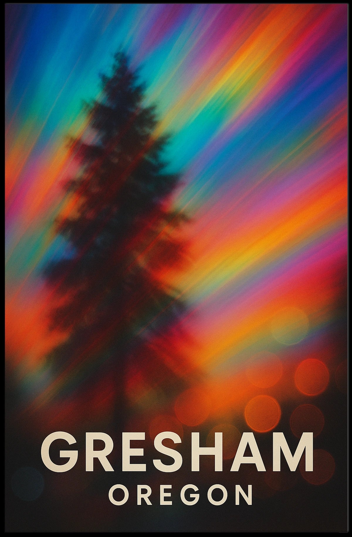 Gresham Oregon Landscape Realism Decor Lovers Poster