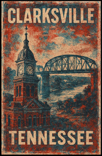 Clarksville Cultural Heritage Vintage Collector Poster
