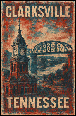 Clarksville Cultural Heritage Vintage Collector Poster