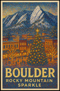 Boulder Rocky Mountain Sparkle Poster