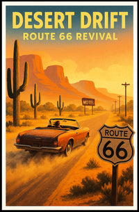 Desert Drift Route 66 Revival Poster