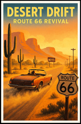 Desert Drift Route 66 Revival Poster