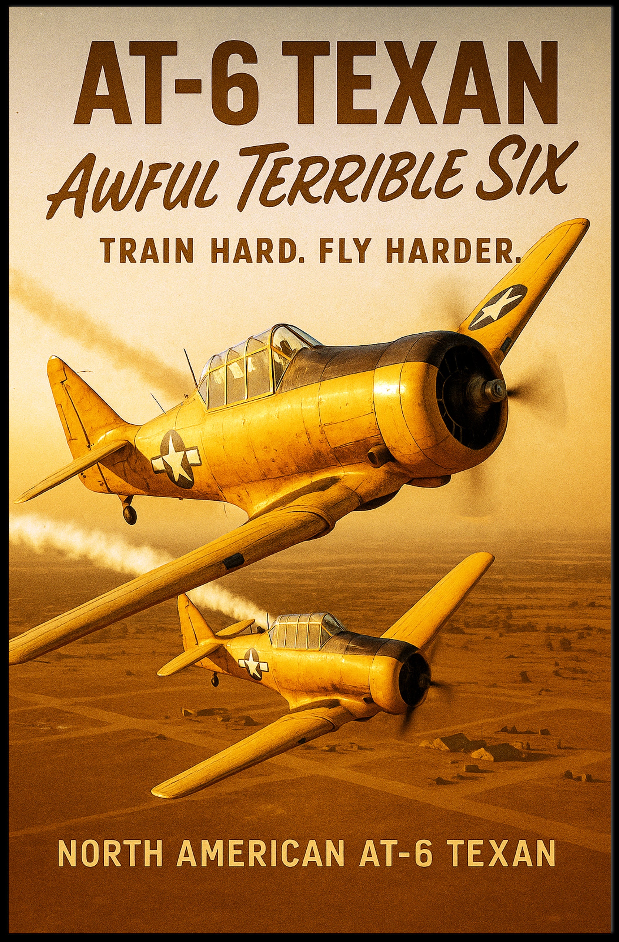 North American AT-6 Texan Poster PosterGoat