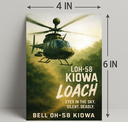 Bell OH-58 Kiowa Eyes in the Sky Poster PosterGoat