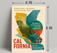California Golden State Wall Art Print PosterGoat