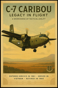 C-7 Caribou Legacy in Flight Poster