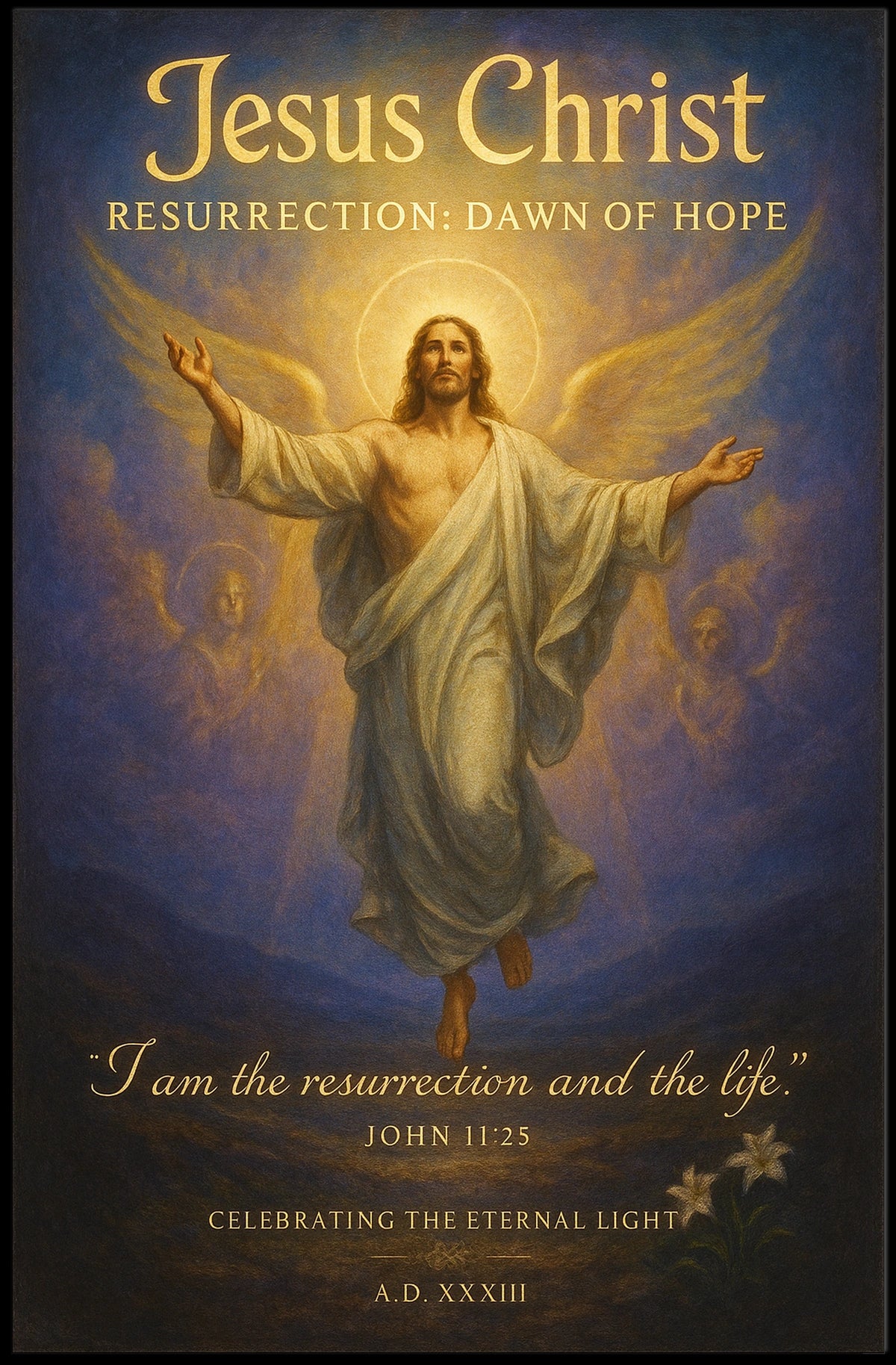Jesus Christ Resurrection Dawn Of Poster