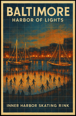 Baltimore Harbor Of Lights Poster
