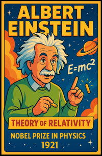 Einstein Relativity Vintage Educational Poster