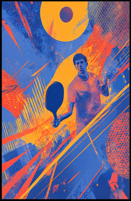 Dynamic Table Tennis Art Poster