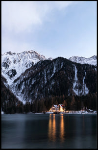 Mountain Dusk Tranquility in Alpine Setting National Park Poster