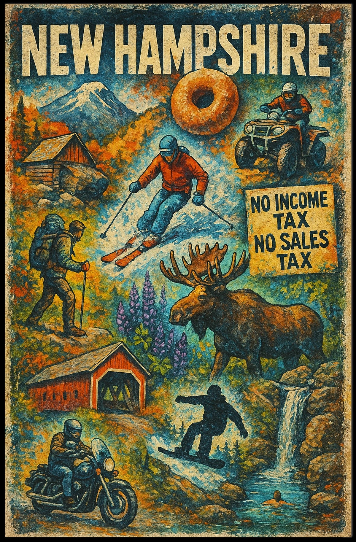 New Hampshire Adventure Poster